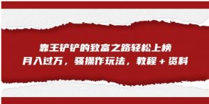 靠王铲铲的致富之路轻松上榜,月入过万,骚操作玩法(教程+资料)【揭秘】-聚富社