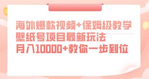 海外爆款视频+保姆级教学,壁纸号项目最新玩法,月入10000+教你一步到位【揭秘】-聚富社