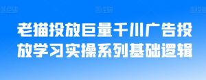 老猫投放巨量千川广告投放学习实操系列基础逻辑-聚富社
