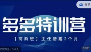 纪主任·多多特训营高阶班【9月13日更新】,拼多多最新玩法技巧落地实操-聚富社