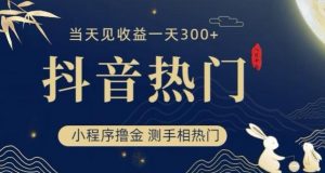 抖音最新小程序撸金,测手相上热门,当天见收益一小时变现300+【揭秘】-聚富社