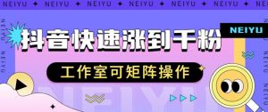 抖音快速涨粉秘籍,教你如何快速涨到千粉,工作室可矩阵操作【揭秘】-聚富社