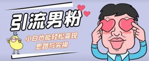 引流男粉+小白也能暴力变现的思路与实操【揭秘】-聚富社