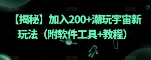 【揭秘】加入200+潮玩宇宙新玩法(附软件工具+教程)-聚富社