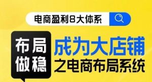 八大体系布局篇·布局做稳,成为大店的电商布局线上课-聚富社