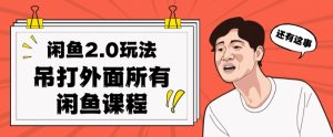 闲鱼2.0玩法单号每天日入2000,吊打市面所有课程-聚富社