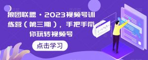 狼团联盟·2023视频号训练营(第三期),手把手带你玩转视频号-聚富社
