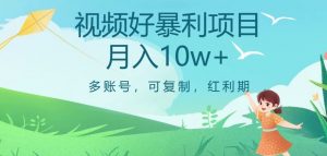 视频号暴利项目,多账号,可复制,红利期,月入10w+【揭秘】-聚富社