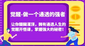 觉醒-做一个通透的强者,让你醍醐灌顶,拥有通透人生的觉醒开悟课,掌握强大的秘密!-聚富社
