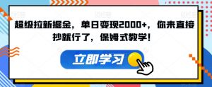 超级拉新掘金,单日变现2000+,你来直接抄就行了,保姆式教学!【揭秘】-聚富社