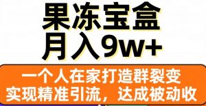果冻宝盒,一个人在家打造群裂变,实现精准引流,达成被动收入,月入9w+-聚富社