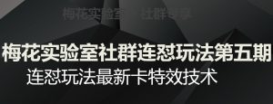 梅花实验室社群连怼玩法第五期,视频号连怼玩法最新卡特效技术-聚富社