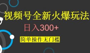 视频号最新爆火玩法,日入300+,简单操作无门槛【揭秘】-聚富社