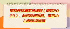淘特无货源系统课程(更新2023),助你快速进阶,适合小白到资深运营-聚富社