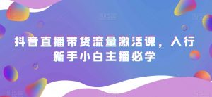抖音直播带货流量激活课,入行新手小白主播必学-聚富社