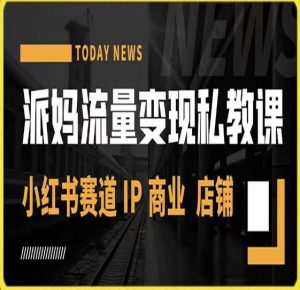 派妈流量变现私教课,小红书赛道IP  商业  店铺 -聚富社