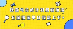 视频号最新爆火赛道玩法,只需无脑搬运,轻松过原创,单日收益上千【揭秘】-聚富社
