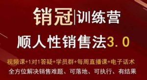 爆款!销冠训练营3.0之顺人性销售法,全方位解决销售难题、可落地、可执行、有结果-聚富社