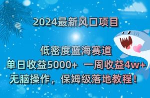 2024最新风口项目,低密度蓝海赛道,单日收益5000+,一周收益4w+!【揭秘】-聚富社
