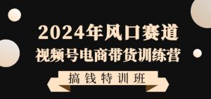 2024年风口赛道视频号电商带货训练营搞钱特训班,带领大家快速入局自媒体电商带货-聚富社