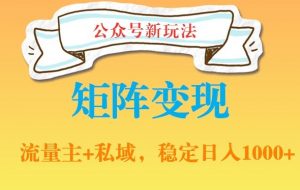 公众号软件玩法私域引流网盘拉新,多种变现,稳定日入1000【揭秘】-聚富社