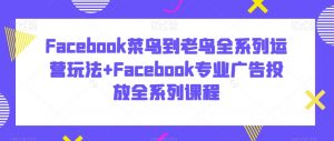 Facebook菜鸟到老鸟全系列运营玩法+Facebook专业广告投放全系列课程-聚富社