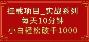 挂载项目,小白轻松破1000,每天10分钟,实战系列保姆级教程【揭秘】-聚富社