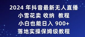 2024年抖音最新无人直播小雪花卖收纳教程,小白也能日入900+落地实操保姆级教程【揭秘】-聚富社