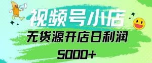 视频号无货源小店从0到1日订单量千单以上纯利润稳稳5000+【揭秘】-聚富社