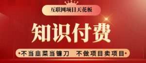 2024互联网项目天花板,新手小白也可以通过知识付费月入10W,实现财富自由【揭秘】-聚富社