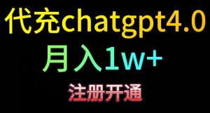 代充chatgpt4,日入500+,精准引流,暴力变现【揭秘】-聚富社