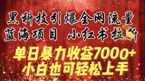 蓝海项目!黑科技引爆全网流量小红书拉新,单日暴力收益7000+,小白也能轻松上手【揭秘】-聚富社