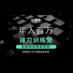 自媒体年入百万镰刀训练营,割割割割割割割割,自媒体心法+实操全套流程-聚富社