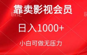 靠卖影视会员,日入1000+,落地保姆级教程,新手可学【揭秘】-聚富社