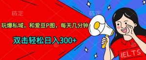 玩爆私域,和爱豆P图,每天几分钟 轻松日入300+【揭秘】-聚富社