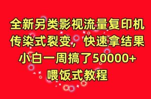 全新另类影视流量复印机,传染式裂变,快速拿结果,小白一周搞了50000+,喂饭式教程【揭秘】-聚富社