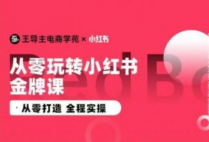 王导主·小红书电商运营实操课,从零打造  全程实操-聚富社