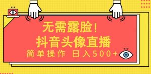 无需露脸,Ai头像直播项目,简单操作日入500+【揭秘】-聚富社