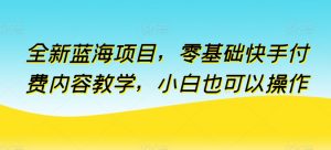 全新蓝海项目，零基础快手付费内容教学，小白也可以操作【揭秘】-聚富社