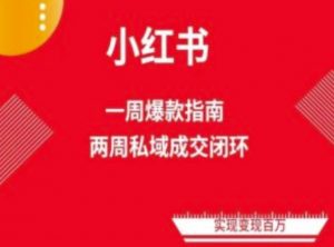 爆款小红书免费流量体系课程(两周变现),小红书电商教程-聚富社