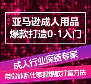 亚马逊成人用品爆款打造0-1入门,系统化讲解亚马逊成人用品爆款打造的流程-聚富社