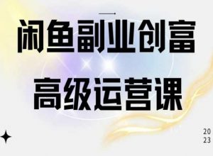 闲鱼电商运营高级课程,一部手机学会闲鱼开店赚钱-聚富社