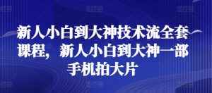 新人小白到大神技术流全套课程,新人小白到大神一部手机拍大片-聚富社