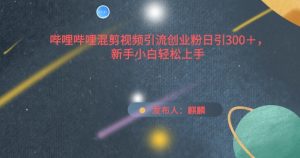 哔哩哔哩混剪视频引流创业粉日引300+,新手小白轻松上手【揭秘】-聚富社
