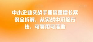 中小企业实战手册流量增长案例全拆解,从实战中沉淀方法,可复用可落地-聚富社