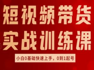 短视频带货实战训练课,好物分享实操,小白0基础快速上手,0到1起号-聚富社