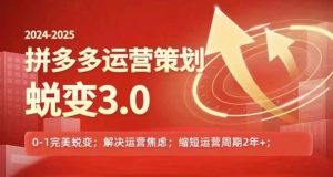 2024-2025拼多多运营策略蜕变3.0,0~1完美蜕变,解决信息焦虑-聚富社