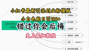 2024小红书引流创业粉史上最细教程,手把手教你引流【揭秘】-聚富社