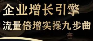 企业增长引擎流量倍增实操九步曲,一套课程帮你找到快速、简单、有效、可复制的获客+变现方式,-聚富社