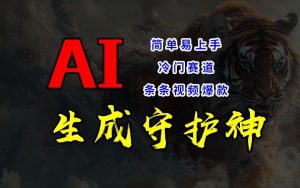 短视频冷门赛道,AI一键生成守护神,条条视频爆款,简单易上手,轻松获取睡后收入【揭秘】-聚富社